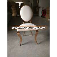 New design Rose gold Round back stainless steel chair