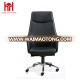 MIF Swivel High Back Office Chair, Black PU Leather