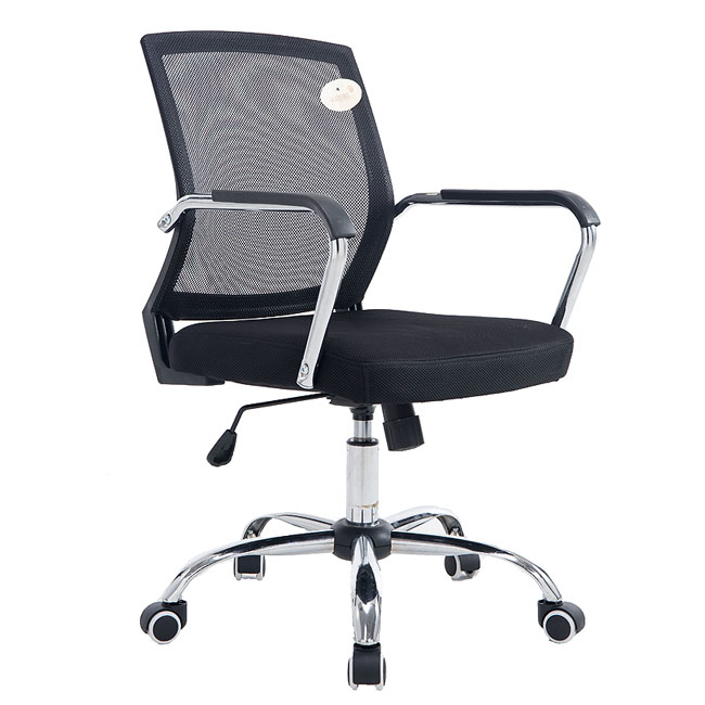 MID-Back Mesh Computer Visitor Office Chair Metal Furniture Black